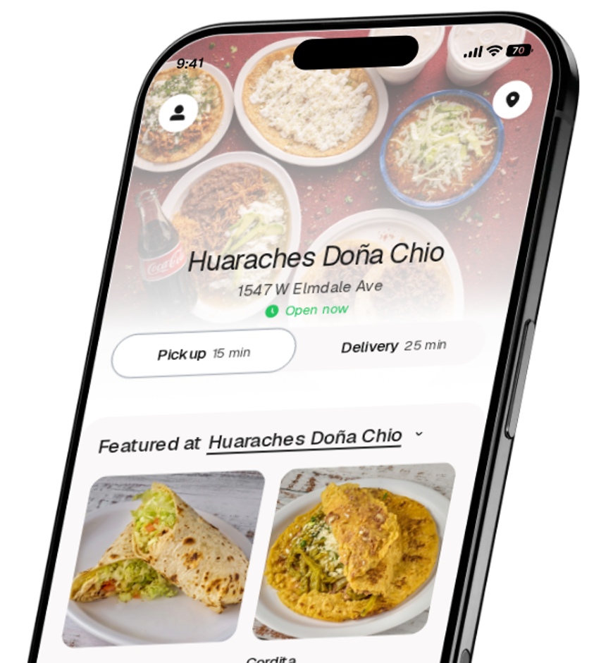Huaraches Doña Chio app preview